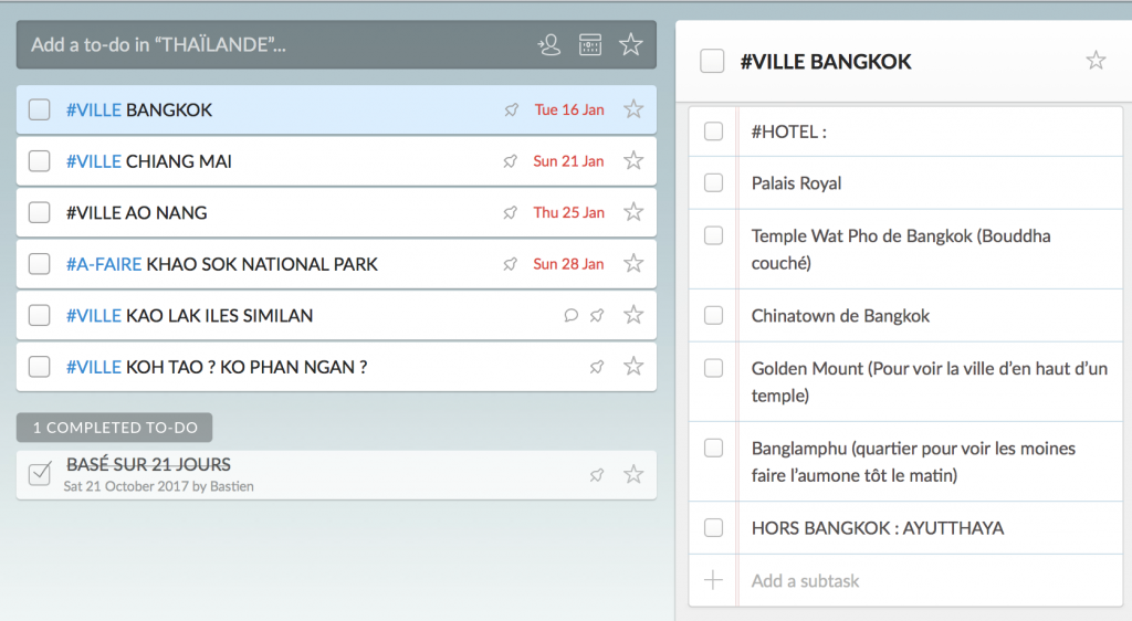 Wunderlist Bangkok blog