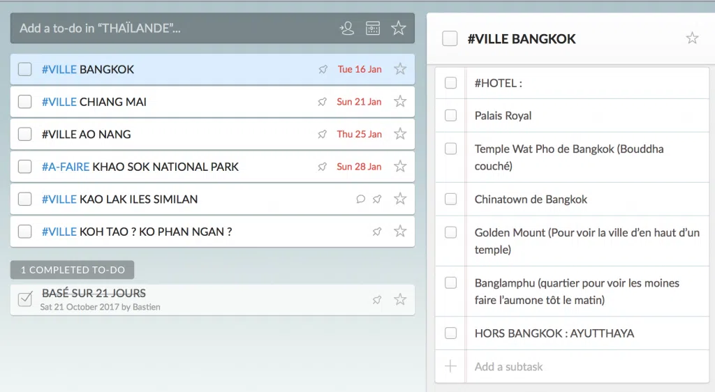 Wunderlist Bangkok blog