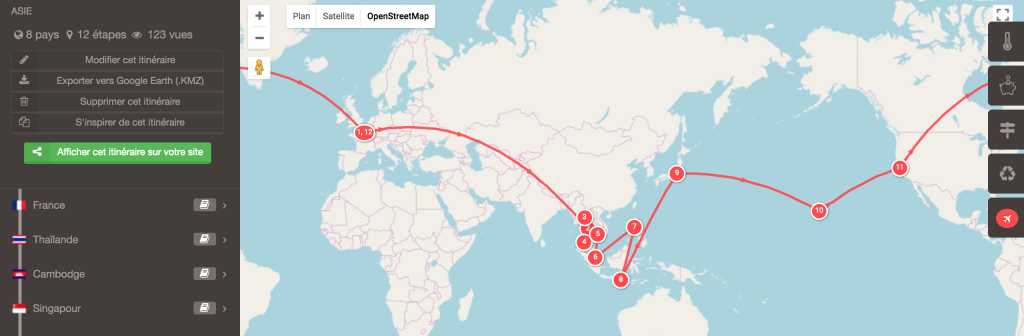planificateur tour du monde