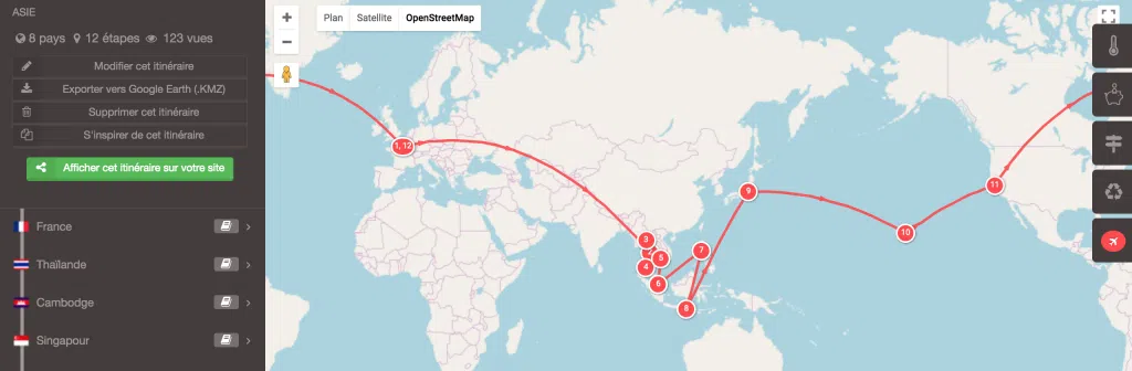 planificateur tour du monde